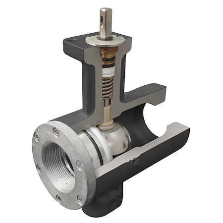 Valve Solutions Inc (Vsi) 1" Carbon Steel Segmented V-Port Ball Valve, NPTF/Wafer, 250psi closeoff V-1